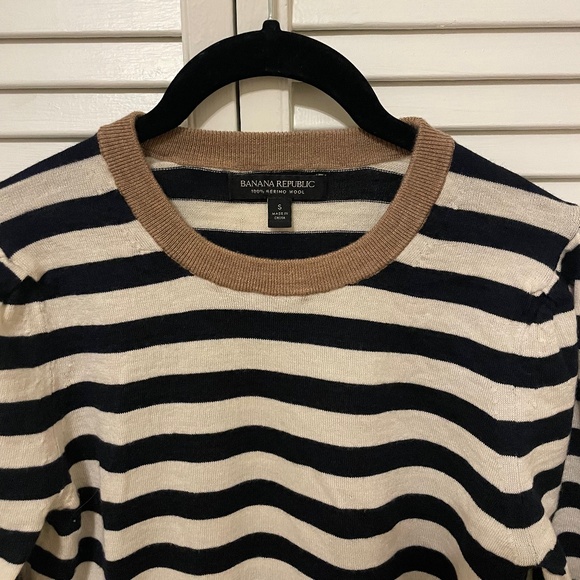Banana Republic Striped Merino Wool Sweater - Picture 3 of 3